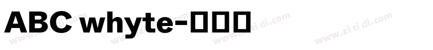 ABC whyte字体转换